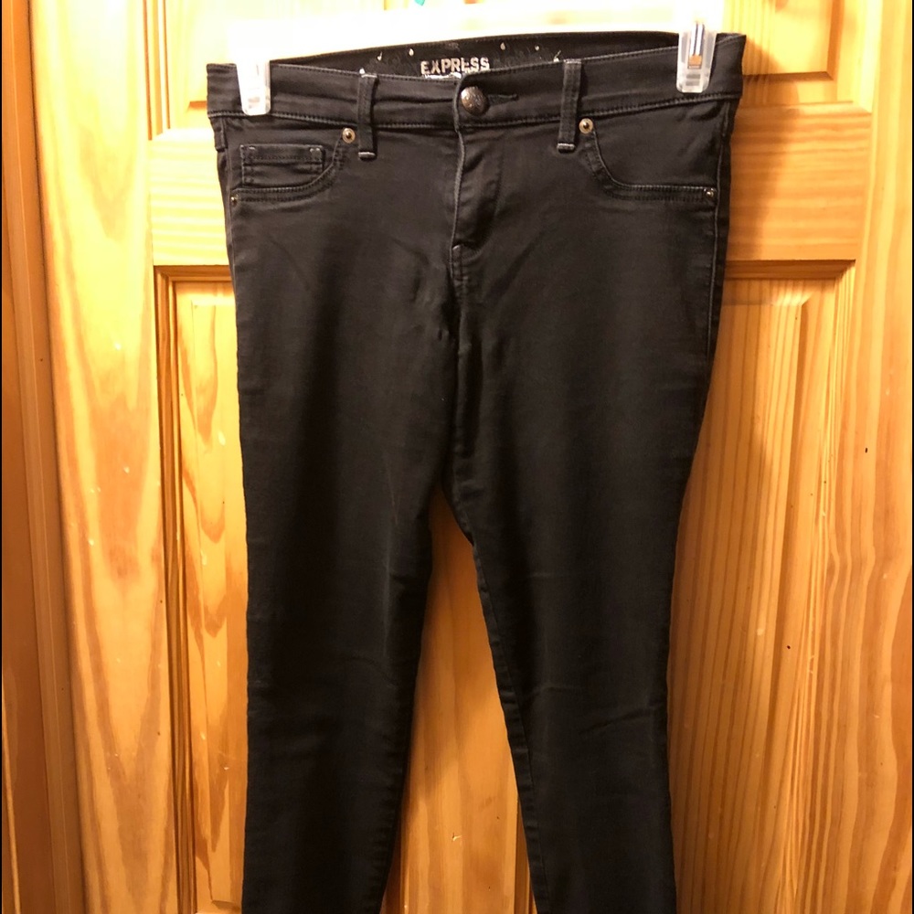 Express black skinny jeans